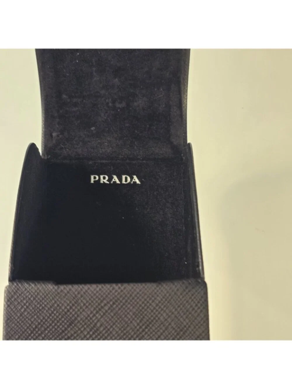 PRADA Black Hard Flip Top Sunglasses Glasses Case with Cleaning Cloth